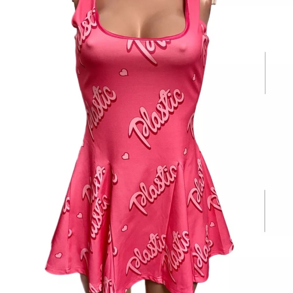 Pink Graphic Dress - Picture 2 of 5
